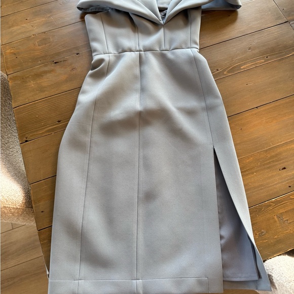 BCBGMaxAzria Blue Off-Shoulder Sheath Dress - Picture 1 of 5